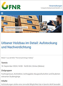 Themennachmittag Urbaner Holzbau im Detail